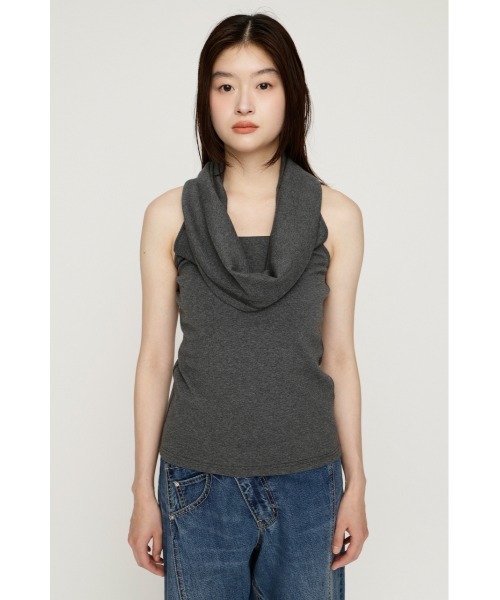 SLY(スライ)の「MANY WAY CUT TOPS メニーウェイカットトップス 夏服 秋服(Tシャツ/カットソー・レディース・ネイビー/ボルドー/ブラック/チャコールグレー・FREE)」の19枚目の写真