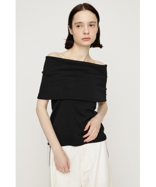 SLY(スライ)の「MANY WAY CUT TOPS メニーウェイカットトップス 夏服 秋服(Tシャツ/カットソー・レディース・ネイビー/ボルドー/ブラック/チャコールグレー・FREE)」の5枚目の写真