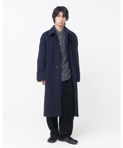 MISEKISEOUL MEN(ミセキソウルメンズ)の「Wide tap balmacaan coat DARK NAVY(チェスターコート・メンズ・その他・2/3)」の1枚目の写真