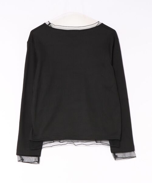 aimoha(アイモハ)の「aimoha/シアー切替トップス(Tシャツ/カットソー・レディース・グレー/ブラック・FREE)」の11枚目の写真