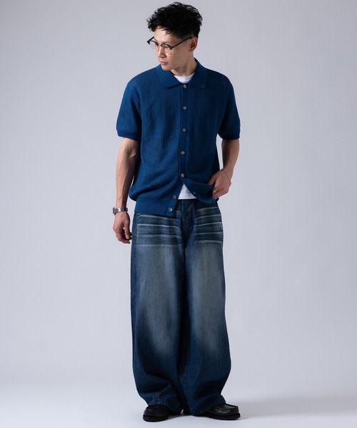 OXA（オグザ）の「ストライプデニムパンツ（デニムパンツ・メンズ・ネイビー・LARGE/MEDIUM）」の10枚目の写真