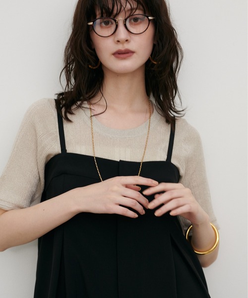 LARUTA(ラルータ)の「【LARUTA】ランダムラメリブニットT(ニット/セーター・レディース・ライトベージュ/ゴールド/ブラウン/ブラック・FREE)」の4枚目の写真