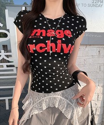 Y2K 英字タイト T シャツ