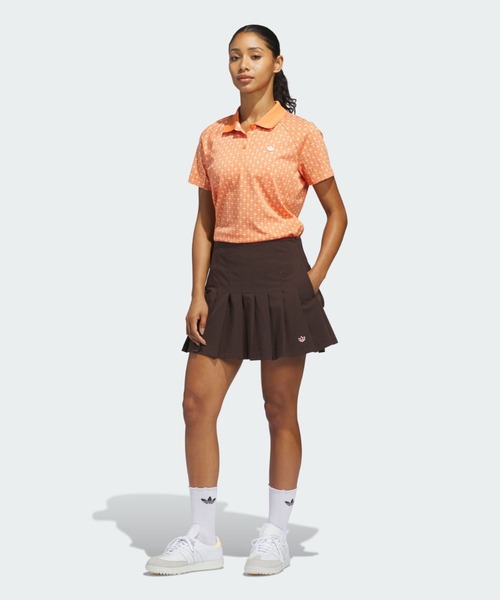 adidas（アディダス）の「オリジナルス オールオーバー トレフォイル ポロシャツ【adidas Golf/アディダスゴルフ】（ポロシャツ・レディース・オレンジ・LARGE/MEDIUM/SMALL/X-LARGE/X-SMALL）」の3枚目の写真