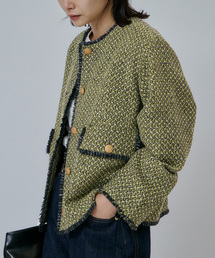 journal standard L'essage | 【一部店舗&WEB限定】GIOLICAツイード C ジャケット(ノーカラージャケット)