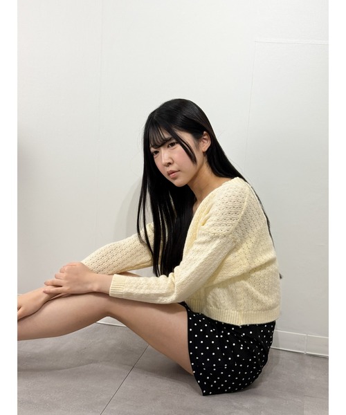 owen(オーウェン)の「ドット柄 ミニスカート インナーパンツ付き Aライン 台形スカート 韓国ガーリー(スカート・レディース・レッド/ブラック/ホワイト・S/M/L)」の8枚目の写真