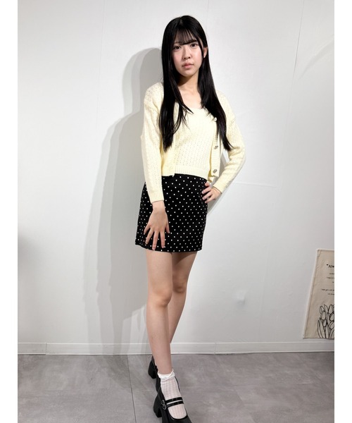 owen(オーウェン)の「ドット柄 ミニスカート インナーパンツ付き Aライン 台形スカート 韓国ガーリー(スカート・レディース・レッド/ブラック/ホワイト・S/M/L)」の11枚目の写真