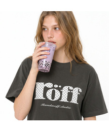 ROEFF TYPE PLAY DOT T-SHIRT [ASH CACAO]