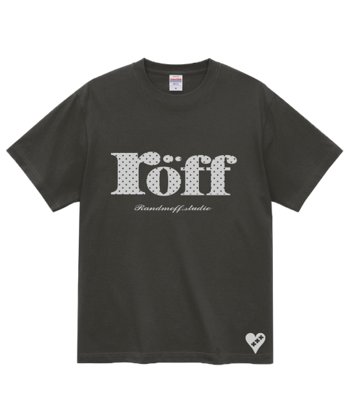 RANDOMOFF（ランダムオフ）の「ROEFF TYPE PLAY DOT T-SHIRT [ASH CACAO]（Tシャツ/カットソー・レディース・アッシュグレー・SMALL/X-LARGE/LARGE/MEDIUM）」の2枚目の写真