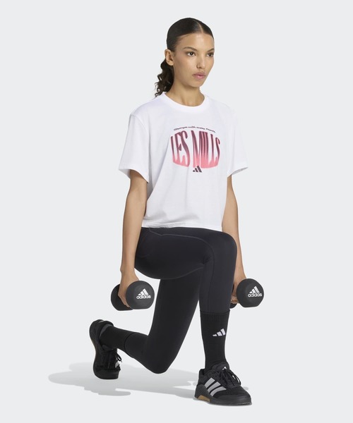 adidas(アディダス)の「LES MILLS マインド グラフィック Tシャツ / アディダス adidas(Tシャツ/カットソー・レディース・ホワイト系その他・MEDIUM/SMALL/X-LARGE/X-SMALL/LARGE/XX-LARGE)」の5枚目の写真