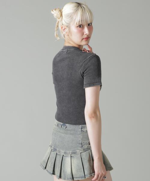 L.H.P(エルエイチピー)の「MAVYTH/メヴィス/PATTERN SS TOPS(Tシャツ/カットソー・レディース・チャコールグレー・F)」の4枚目の写真