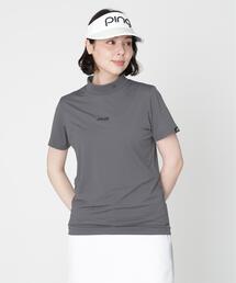 【PING APPAREL】ナイロンサッカー半袖ハイネックシャツ (LADIES)
