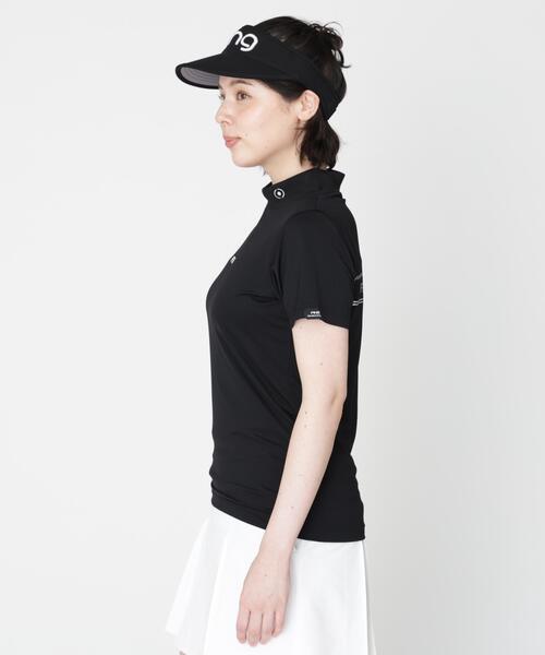 PING(ピン)の「【PING APPAREL】ナイロンサッカー半袖ハイネックシャツ (LADIES)(Tシャツ/カットソー・レディース・ブラック/ホワイト/グレー・S/L/M/LL)」の5枚目の写真
