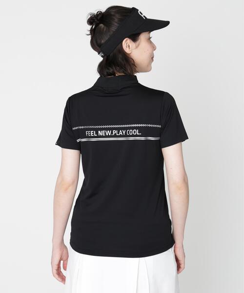 PING(ピン)の「【PING APPAREL】ナイロンサッカー半袖ハイネックシャツ (LADIES)(Tシャツ/カットソー・レディース・ブラック/ホワイト/グレー・S/L/M/LL)」の6枚目の写真
