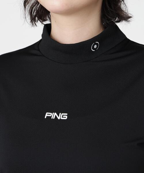 PING(ピン)の「【PING APPAREL】ナイロンサッカー半袖ハイネックシャツ (LADIES)(Tシャツ/カットソー・レディース・ブラック/ホワイト/グレー・S/L/M/LL)」の8枚目の写真