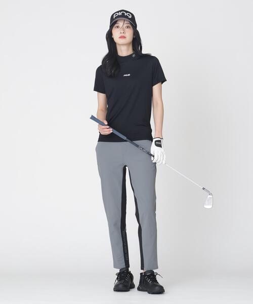 PING(ピン)の「【PING APPAREL】ナイロンサッカー半袖ハイネックシャツ (LADIES)(Tシャツ/カットソー・レディース・ブラック/ホワイト/グレー・S/L/M/LL)」の12枚目の写真