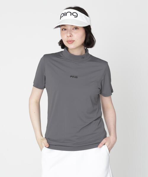 PING(ピン)の「【PING APPAREL】ナイロンサッカー半袖ハイネックシャツ (LADIES)(Tシャツ/カットソー・レディース・ブラック/ホワイト/グレー・S/L/M/LL)」の17枚目の写真