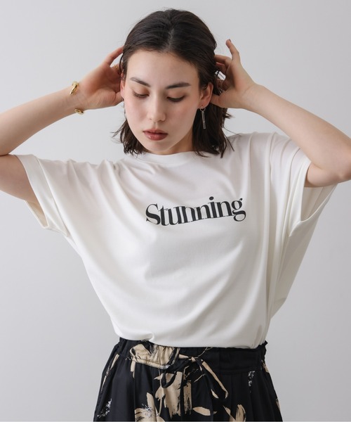 Bou Jeloud(ブージュルード)の「クリアクールロゴTシャツ(Tシャツ/カットソー・レディース・オフホワイト/オレンジ/チャコールグレー・FREE)」の5枚目の写真