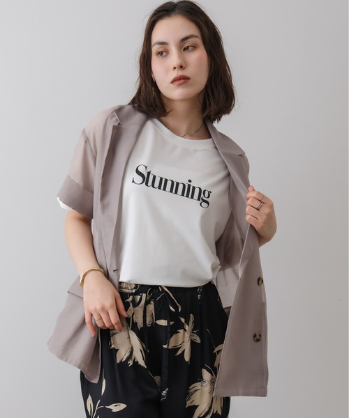Bou Jeloud(ブージュルード)の「クリアクールロゴTシャツ(Tシャツ/カットソー・レディース・オフホワイト/オレンジ/チャコールグレー・FREE)」の9枚目の写真
