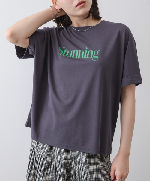 Bou Jeloud(ブージュルード)の「クリアクールロゴTシャツ(Tシャツ/カットソー・レディース・オフホワイト/オレンジ/チャコールグレー・FREE)」の14枚目の写真