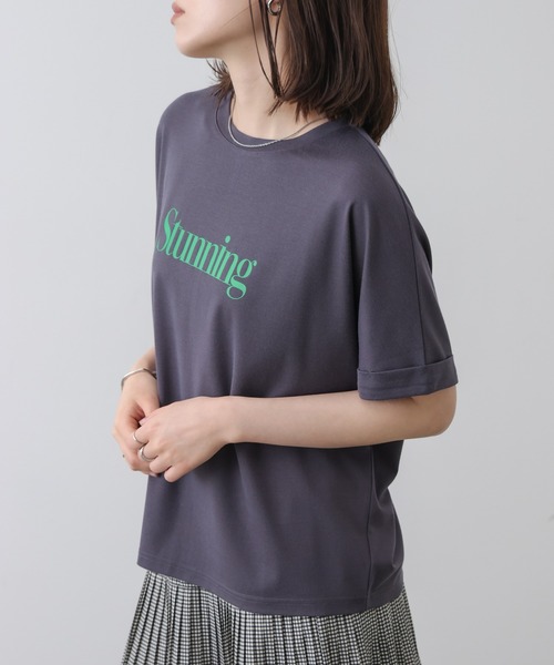Bou Jeloud(ブージュルード)の「クリアクールロゴTシャツ(Tシャツ/カットソー・レディース・オフホワイト/オレンジ/チャコールグレー・FREE)」の15枚目の写真