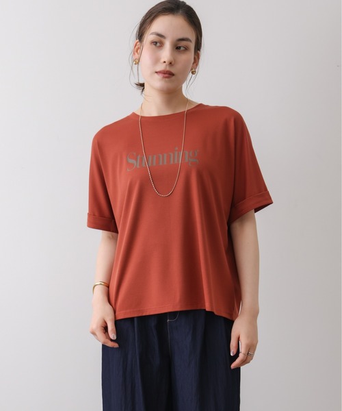 Bou Jeloud(ブージュルード)の「クリアクールロゴTシャツ(Tシャツ/カットソー・レディース・オフホワイト/オレンジ/チャコールグレー・FREE)」の19枚目の写真