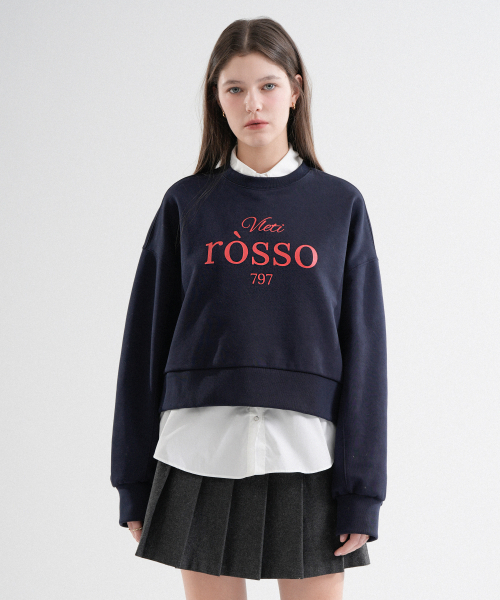 VLETI（ブレッティ）の「Tentadumble Logo Crop Sweatshirt (Navy)（スウェット・レディース・ネイビー・FREE）」の2枚目の写真