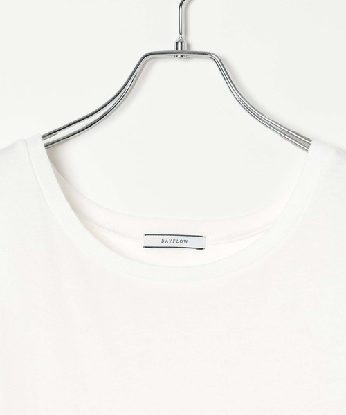 BAYFLOW(ベイフロー)の「バルーンヘムノースリーブ(Tシャツ/カットソー・レディース・ブラック/オフホワイト・FREE)」の4枚目の写真