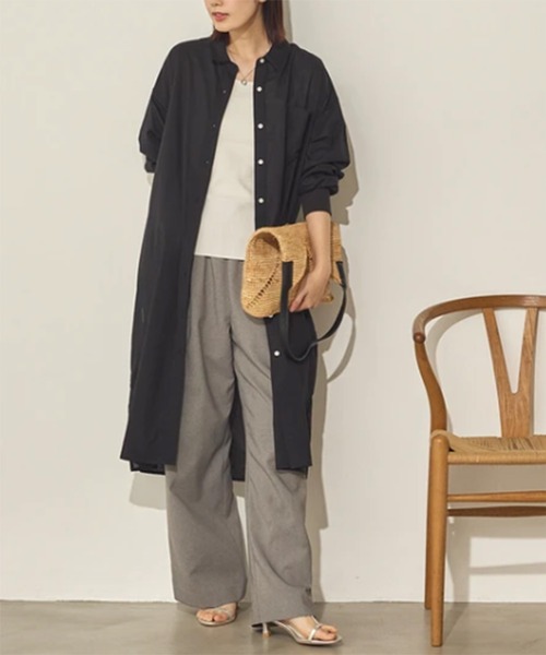 SETUP7(セットアップセブン)の「【SETUP7】コットンキャンブリックシャツワンピース SPD(ワンピース・レディース・ブラック/オフホワイト/サックスブルー/ホワイト・FREE)」の17枚目の写真