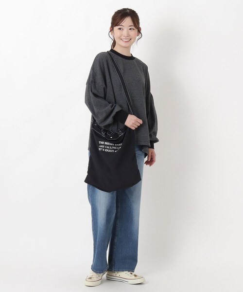one'sterrace(ワンズテラス)の「JOUET ジョエット ロゴプリント2WAYトート(トートバッグ・レディース・ブラック系8/ブルー系その他7/カーキ系5/アイボリー系8・99)」の20枚目の写真