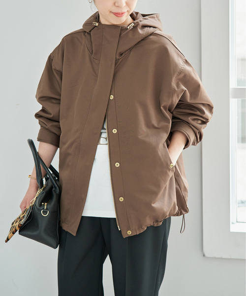 Spick & Span(スピックアンドスパン)の「《WEB限定 / 追加》撥水マウンテンパーカー(その他アウター・レディース・ブラウン/ブラック・38/36)」の2枚目の写真