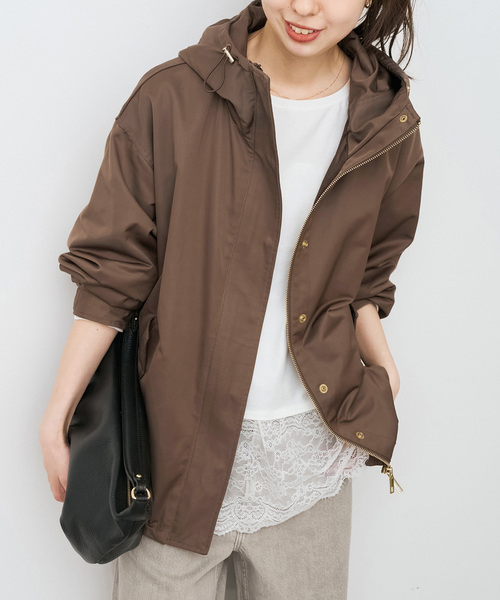 Spick & Span(スピックアンドスパン)の「《WEB限定 / 追加》撥水マウンテンパーカー(その他アウター・レディース・ブラウン/ブラック・38/36)」の20枚目の写真