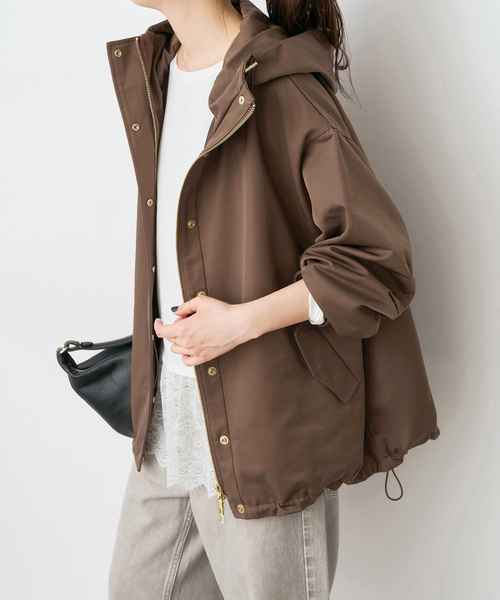 Spick & Span(スピックアンドスパン)の「《WEB限定 / 追加》撥水マウンテンパーカー(その他アウター・レディース・ブラウン/ブラック・38/36)」の21枚目の写真