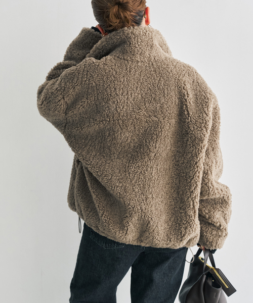 Spick & Span(スピックアンドスパン)の「スタンドZIPボアブルゾン(ブルゾン・レディース・モカ/ベージュ系その他・36/38)」の9枚目の写真