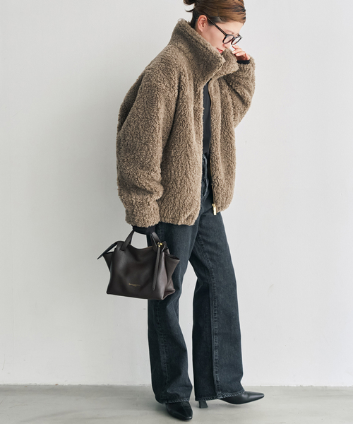 Spick & Span(スピックアンドスパン)の「スタンドZIPボアブルゾン(ブルゾン・レディース・モカ/ベージュ系その他・36/38)」の10枚目の写真