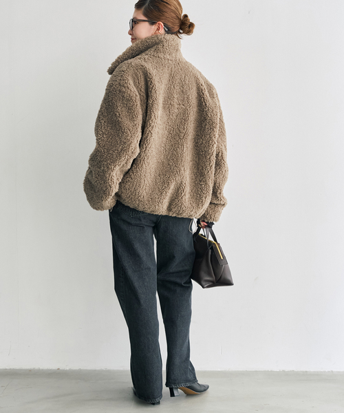 Spick & Span(スピックアンドスパン)の「スタンドZIPボアブルゾン(ブルゾン・レディース・モカ/ベージュ系その他・36/38)」の11枚目の写真