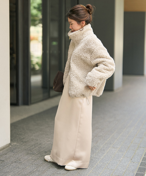 Spick & Span(スピックアンドスパン)の「スタンドZIPボアブルゾン(ブルゾン・レディース・モカ/ベージュ系その他・36/38)」の17枚目の写真