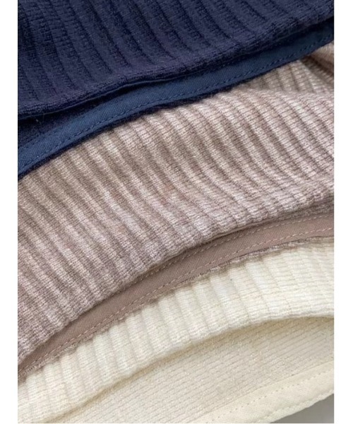 Sew loop(ソーループ)の「ニット風カットソー大きなチュニックベスト(ベスト・レディース・オートミール/アイボリー/ネイビー・FREE)」の13枚目の写真