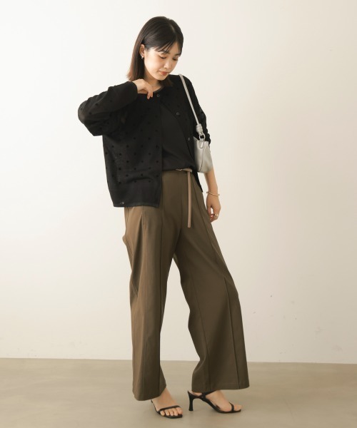 Bou Jeloud(ブージュルード)の「フロッキードットシアーカーディガン(シャツ/ブラウス・レディース・ブラック/チャコールグレー・38)」の14枚目の写真