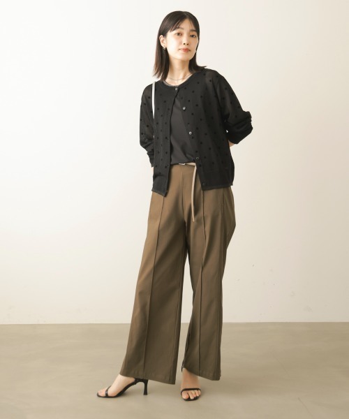 Bou Jeloud(ブージュルード)の「フロッキードットシアーカーディガン(シャツ/ブラウス・レディース・ブラック/チャコールグレー・38)」の7枚目の写真