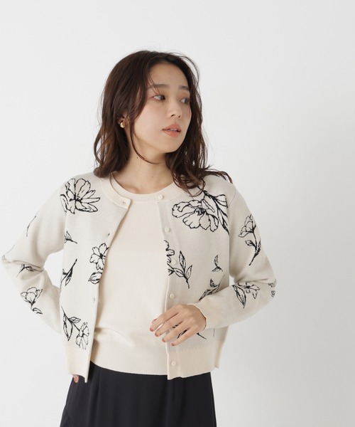 NATURAL BEAUTY BASIC(ナチュラルビューティーベーシック)の「フラワーモチーフアンサンブル(アンサンブル・レディース・ホワイト系その他/ブルー系その他2/ブラック系その他2・FREE)」の11枚目の写真