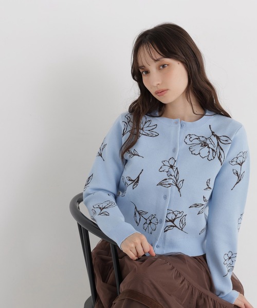 NATURAL BEAUTY BASIC(ナチュラルビューティーベーシック)の「フラワーモチーフアンサンブル(アンサンブル・レディース・ホワイト系その他/ブルー系その他2/ブラック系その他2・FREE)」の5枚目の写真