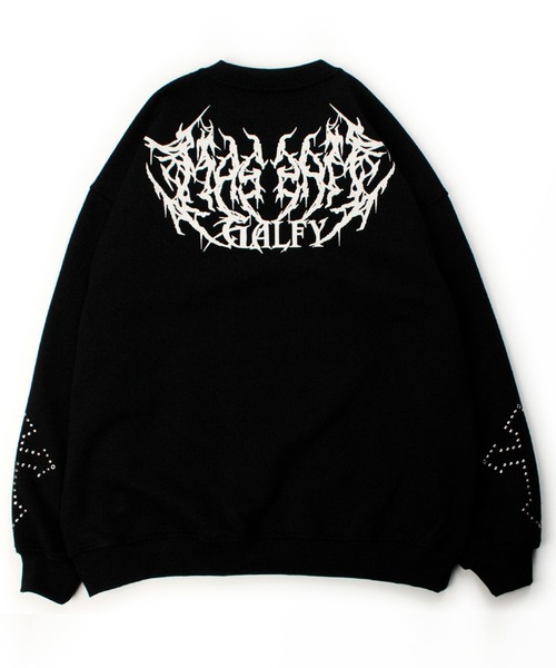 GALFY（ガルフィー）の「GALFY（ガルフィー）鋲中毒スウェット/スタッズ トライバルプリント ビッグシルエットトレーナー（スウェット・メンズ・ブラック/スミクロ/ホワイト・LL/L）」の9枚目の写真