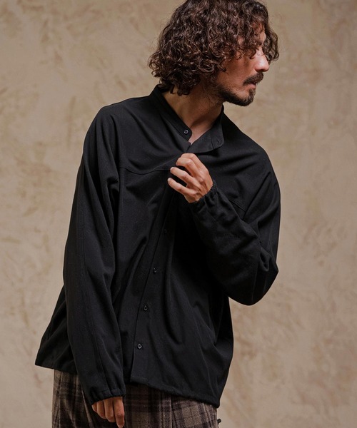 CAMBIO(カンビオ)の「ms6645-Band Collar Dolman Sleeve Shirt バンドカラーシャツ(A75626cmb)(シャツ/ブラウス・メンズ・グレー/チャコール/ブラック・L/M/S)」の6枚目の写真