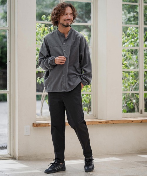 CAMBIO(カンビオ)の「ms6645-Band Collar Dolman Sleeve Shirt バンドカラーシャツ(A75626cmb)(シャツ/ブラウス・メンズ・グレー/チャコール/ブラック・L/M/S)」の13枚目の写真