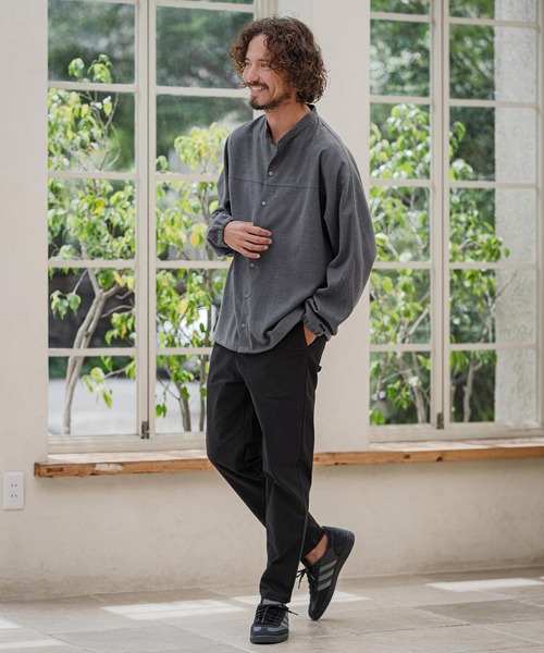 CAMBIO(カンビオ)の「ms6645-Band Collar Dolman Sleeve Shirt バンドカラーシャツ(A75626cmb)(シャツ/ブラウス・メンズ・グレー/チャコール/ブラック・L/M/S)」の14枚目の写真
