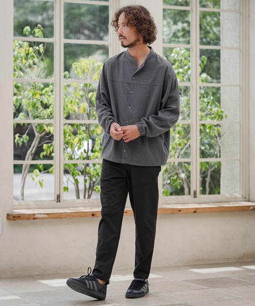 CAMBIO(カンビオ)の「ms6645-Band Collar Dolman Sleeve Shirt バンドカラーシャツ(A75626cmb)(シャツ/ブラウス・メンズ・グレー/チャコール/ブラック・L/M/S)」の15枚目の写真