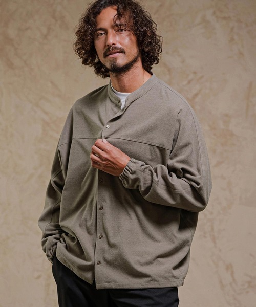 CAMBIO(カンビオ)の「ms6645-Band Collar Dolman Sleeve Shirt バンドカラーシャツ(A75626cmb)(シャツ/ブラウス・メンズ・グレー/チャコール/ブラック・L/M/S)」の16枚目の写真