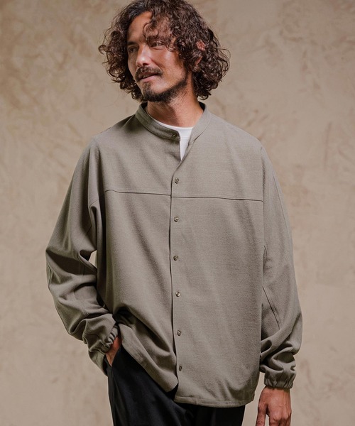 CAMBIO(カンビオ)の「ms6645-Band Collar Dolman Sleeve Shirt バンドカラーシャツ(A75626cmb)(シャツ/ブラウス・メンズ・グレー/チャコール/ブラック・L/M/S)」の17枚目の写真
