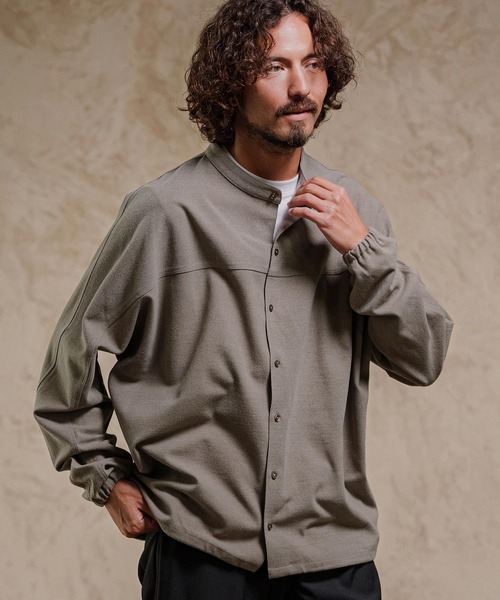 CAMBIO(カンビオ)の「ms6645-Band Collar Dolman Sleeve Shirt バンドカラーシャツ(A75626cmb)(シャツ/ブラウス・メンズ・グレー/チャコール/ブラック・L/M/S)」の18枚目の写真
